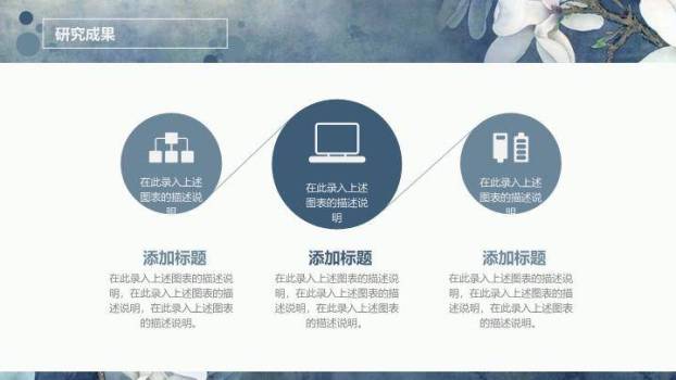 水墨玉兰精美毕业论文答辩PPT模板9