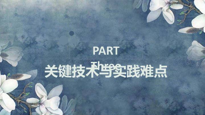 水墨玉兰精美毕业论文答辩PPT模板4