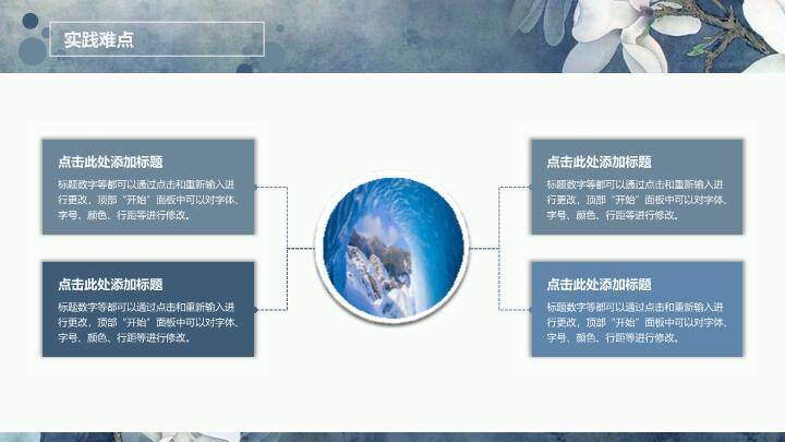 水墨玉兰精美毕业论文答辩PPT模板6