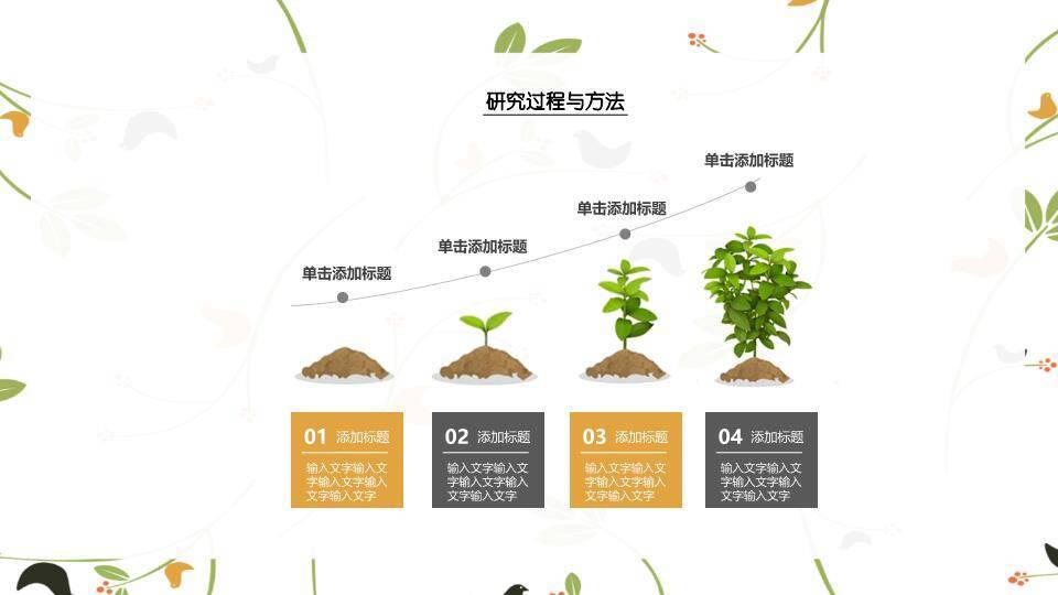 橙色圆形书本简约毕业答辩PPT模板4