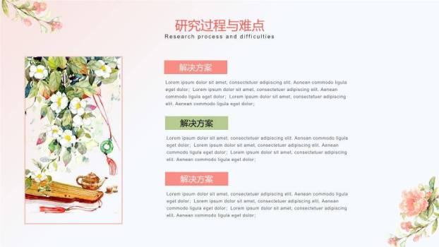 水彩蝴蝶文艺清新开题答辩PPT模板8