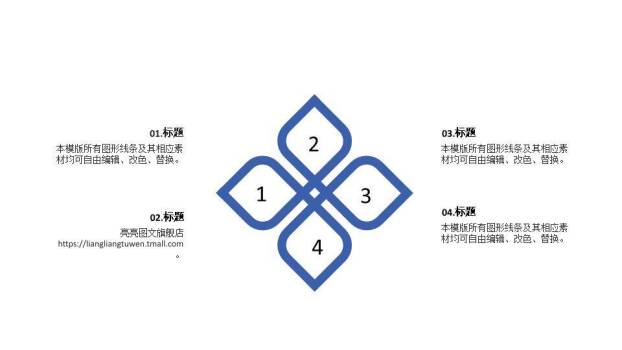 蓝色泼墨抽象毕业答辩PPT模板2