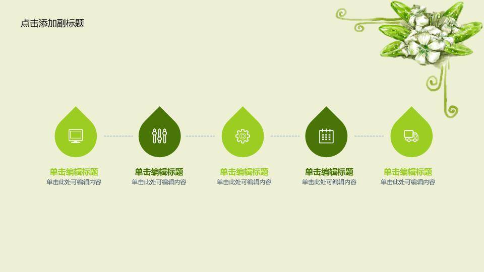 绿色藤蔓田园清新毕业答辩PPT模板4