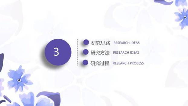 蓝紫水彩唯美小清新答辩PPT模板4