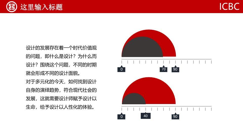 中国工商银行纯红极简权威PPT模板2