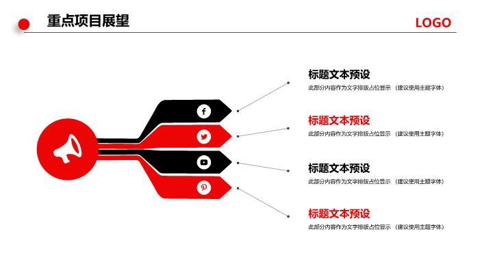工商银行圆形按钮创意工作计划PPT模板9