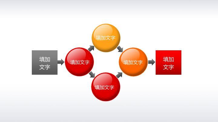 工商银行红白分层标准商务PPT模板7