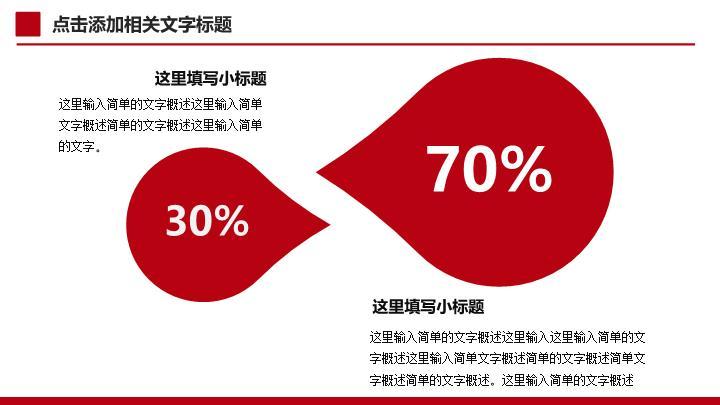 中国工商银行全红背景通用PPT模板5
