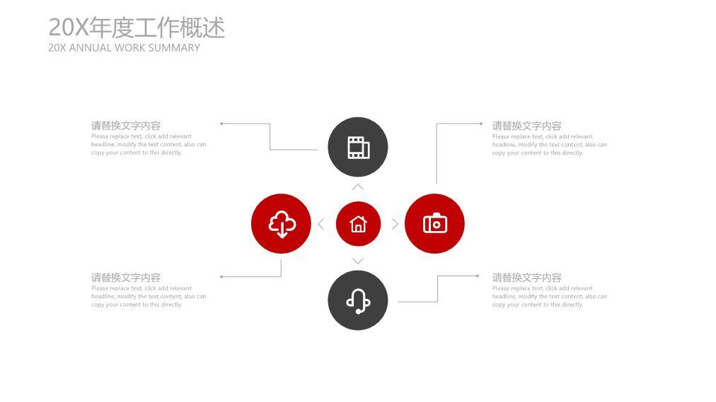 工商银行手势触控互动述职PPT模板6