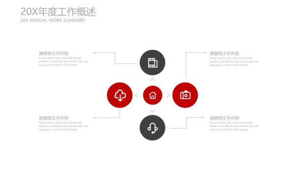 工商银行手势触控互动述职PPT模板6