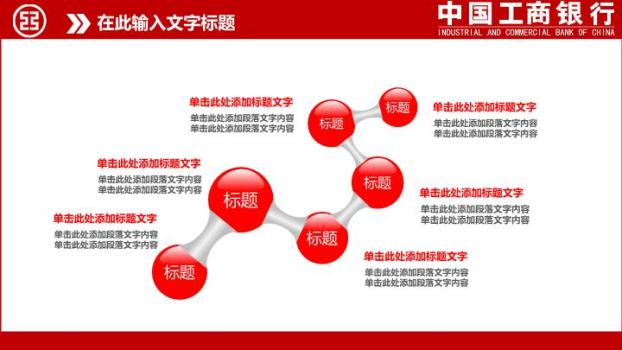 工商银行红白配色金融理财PPT模板6