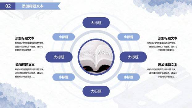 蓝色水彩学术风毕业论文答辩PPT模板2
