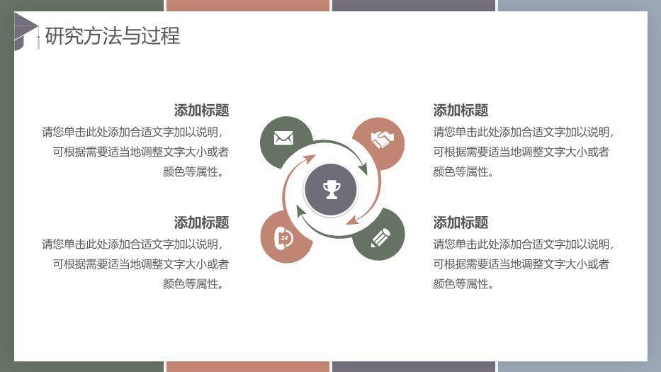 彩色简约风莫兰迪毕业答辩PPT模板3