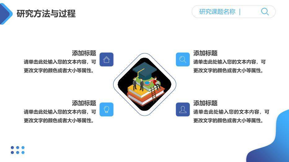 蓝色极简风通用毕业论文答辩PPT模板4