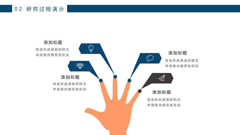 蓝色极简风学术论文答辩PPT模板2