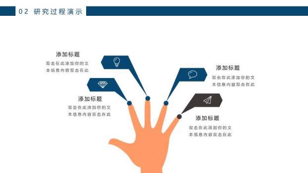 蓝色极简风学术论文答辩PPT模板2