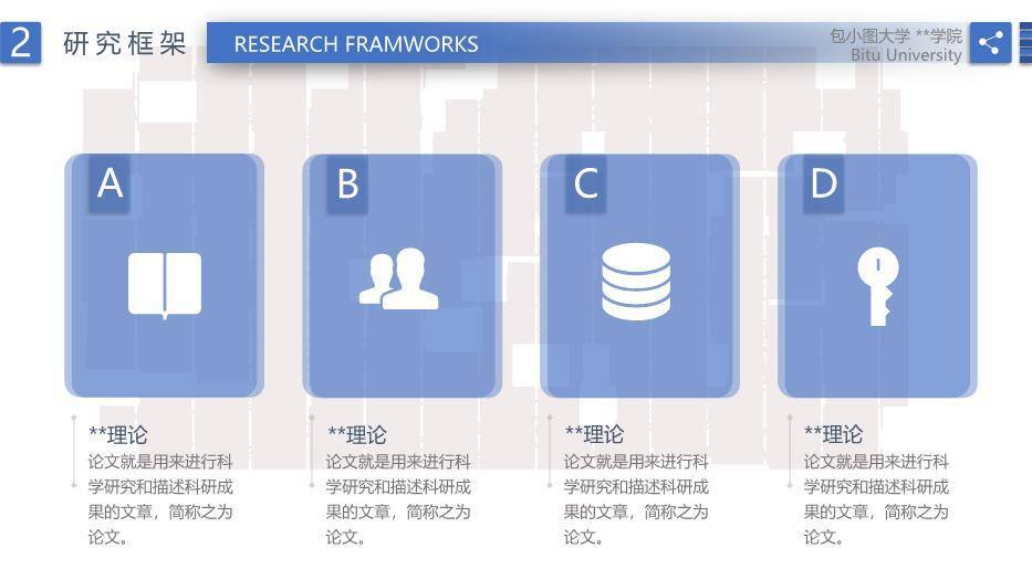 蓝色简约风毕业论文答辩通用版PPT模板1