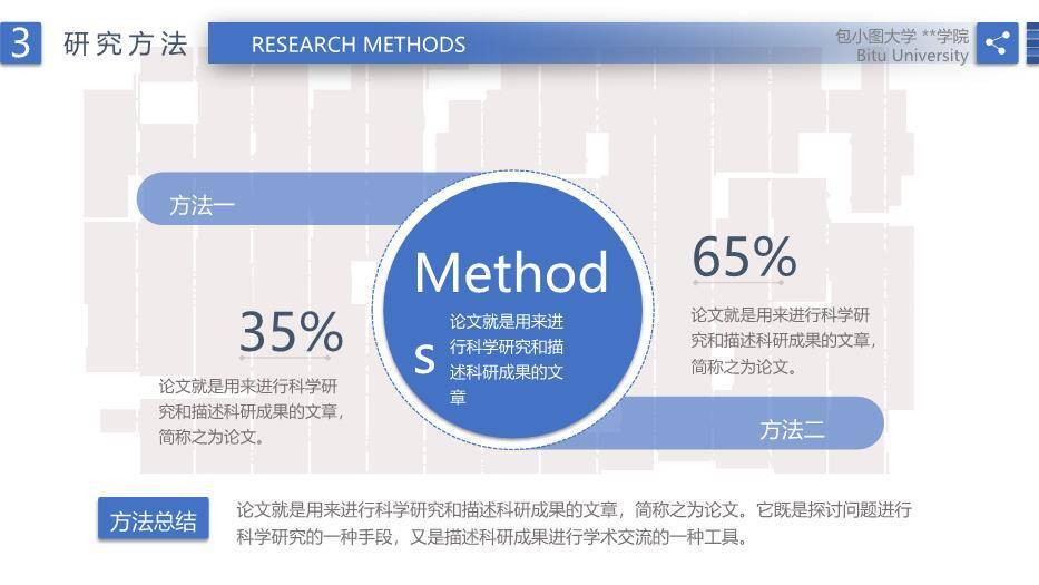 蓝色简约风毕业论文答辩通用版PPT模板6