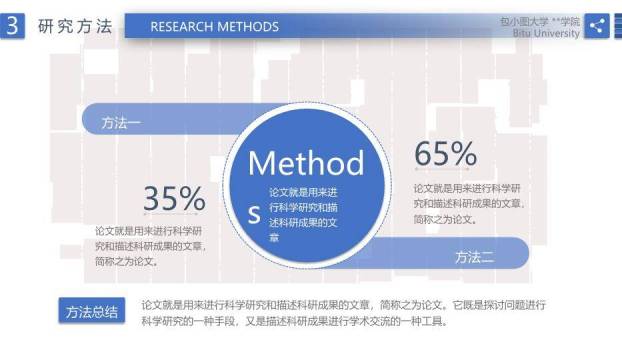 蓝色简约风毕业论文答辩通用版PPT模板6