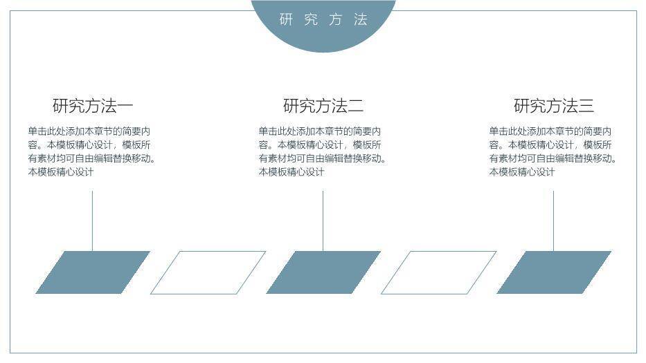 蓝色简约风大学毕业答辩PPT模板3