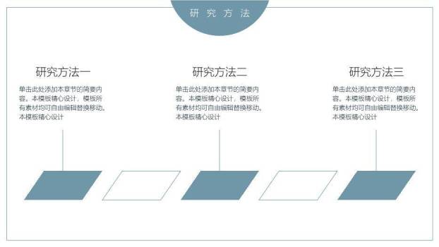 蓝色简约风大学毕业答辩PPT模板3