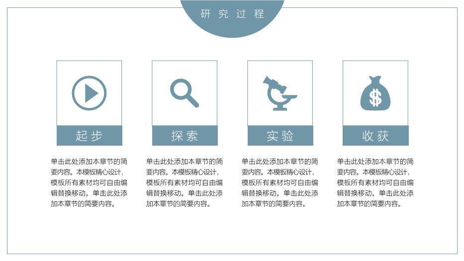 蓝色简约风大学毕业答辩PPT模板4