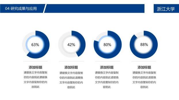 蓝色简约风浙江大学论文答辩PPT模板8