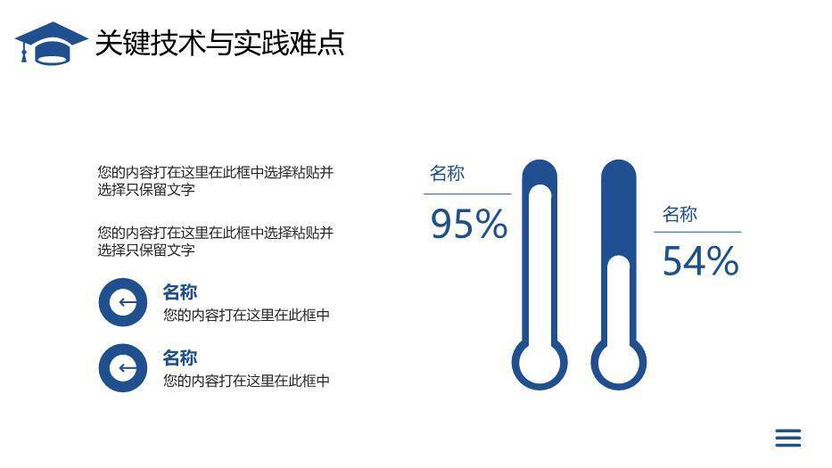 蓝色学术风简约毕业答辩PPT模板1