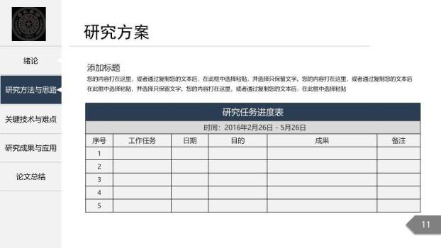 蓝色学术风论文答辩PPT模板2
