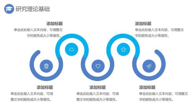 蓝色学术风通用毕业论文答辩PPT模板4