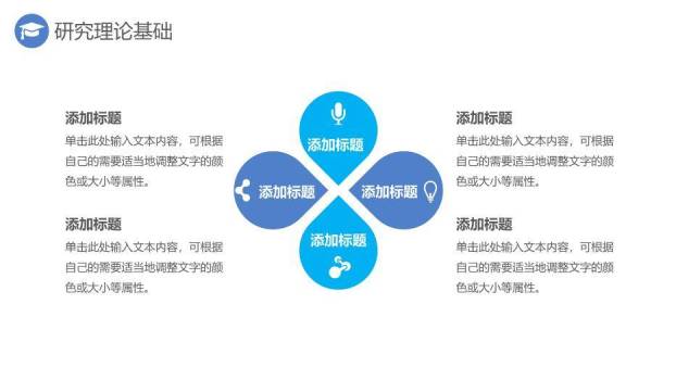 蓝色学术风通用毕业论文答辩PPT模板5