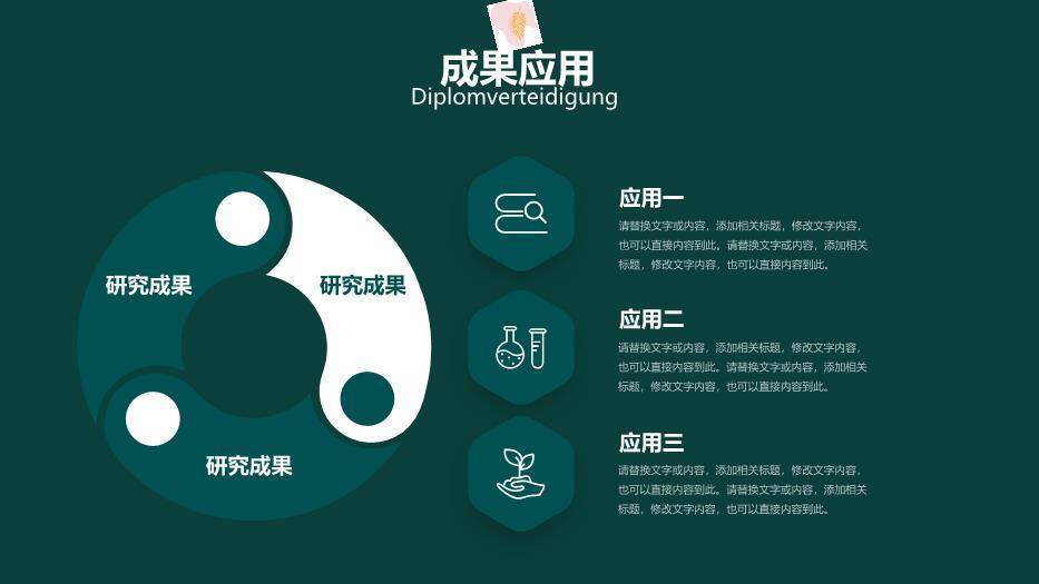 绿色创意风通用论文答辩PPT模板9