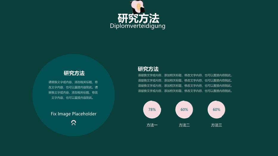 绿色创意风通用论文答辩PPT模板1