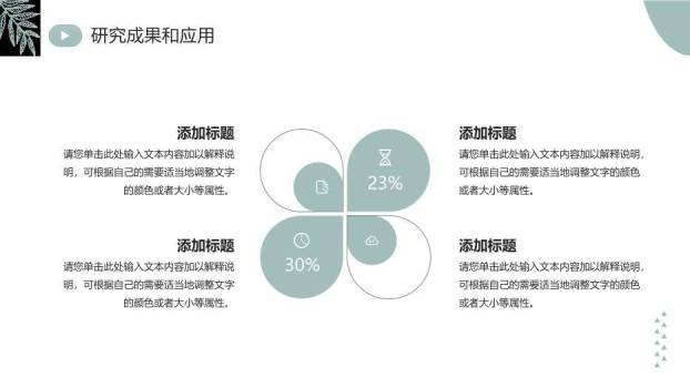绿色简约风毕业答辩PPT模板7