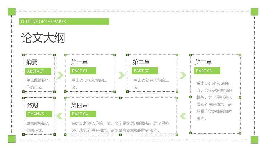 绿色简约风毕业论文开题答辩PPT模板6