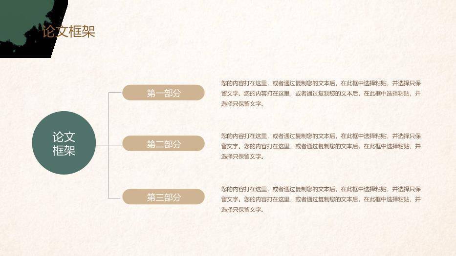 棕色手绘水彩轻奢开题答辩PPT模板2
