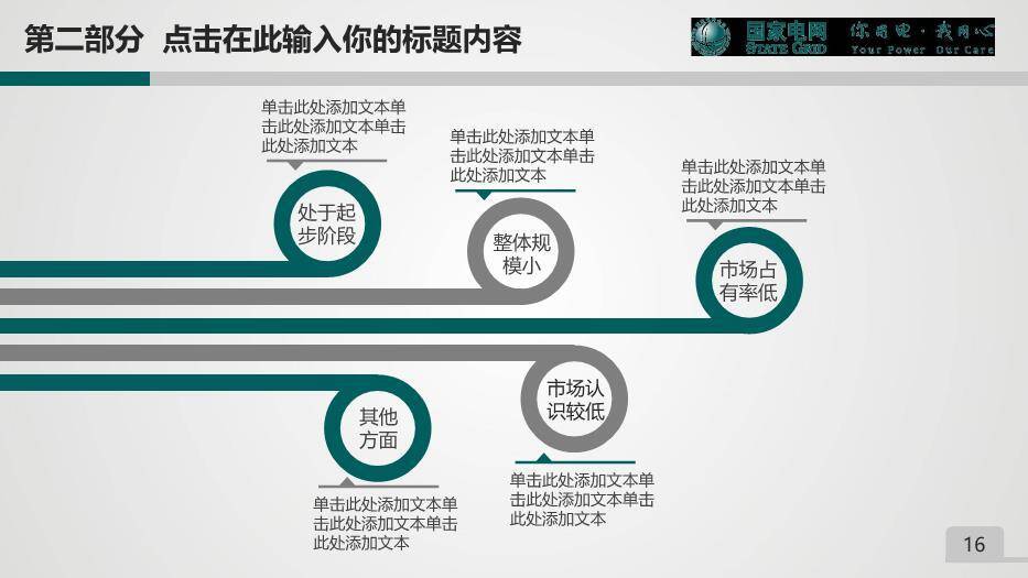 灰色商务风国家电网动态PPT模板7