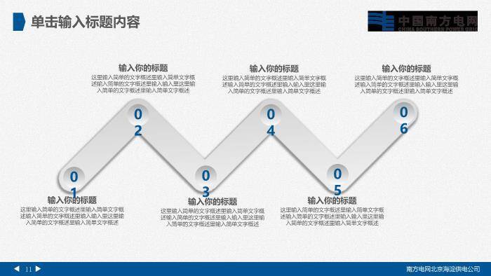蓝色科技风南方电网PPT模板2