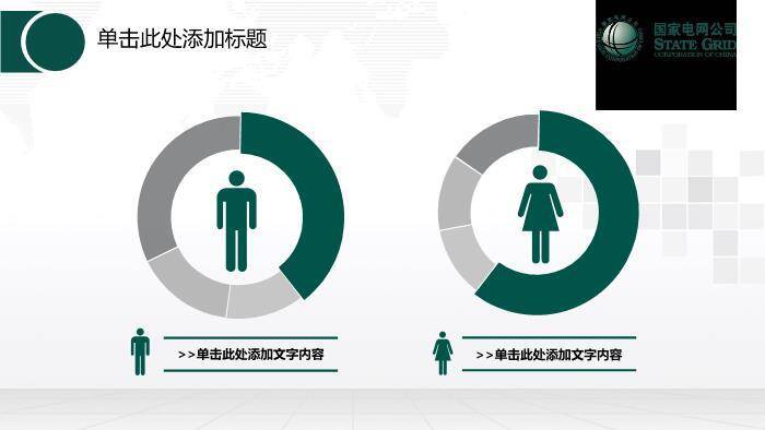 绿色简约风国家电网工作报告PPT模板8
