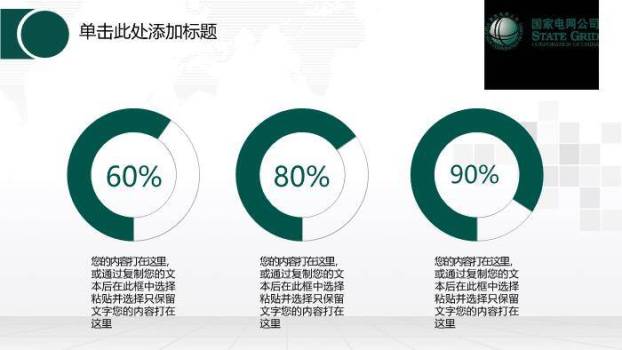 绿色简约风国家电网工作报告PPT模板6