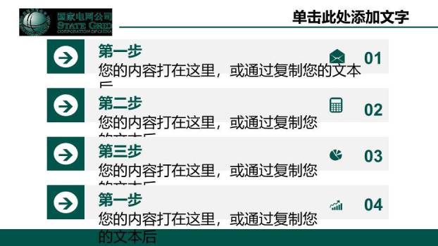 绿色简约风国家电网工作直接汇报PPT模板4