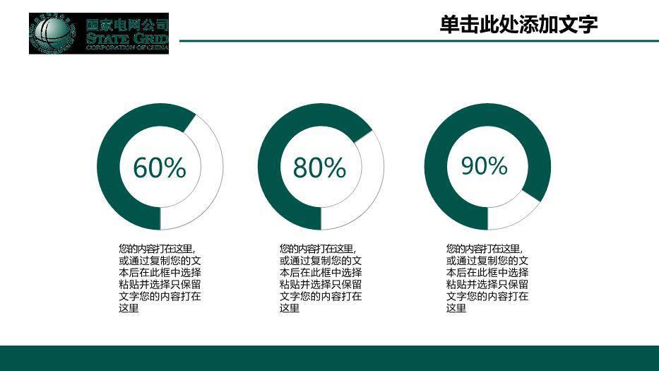 绿色简约风国家电网公司专用PPT模板7