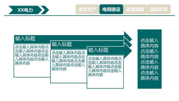 绿色商务风电力集团工作汇报PPT模板4