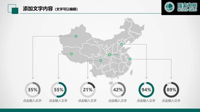 绿色商务风国家电网电力公司工作PPT模板2