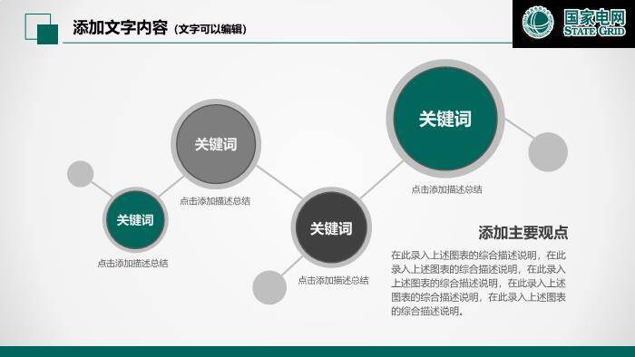 绿色商务风国家电网电力公司工作PPT模板6