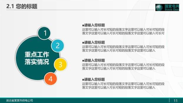 绿色商务风国家电网通用PPT模板2
