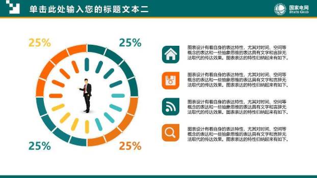 绿色商务风国家电网专用PPT模板1
