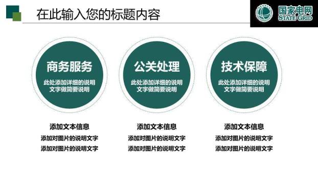 绿色小清新国家电网工作报告PPT模板8