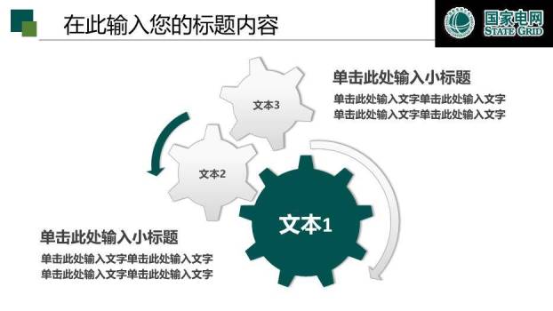 绿色小清新国家电网工作报告PPT模板4