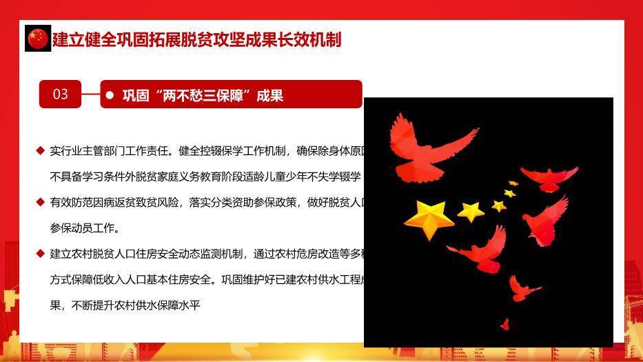 红色庄重风脱贫攻坚与乡村振兴PPT模板9